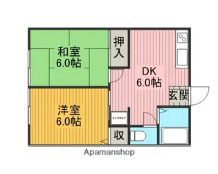 シティハイムB【2階】の間取り