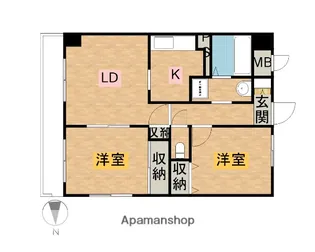 リレント谷塚【9階】の間取り