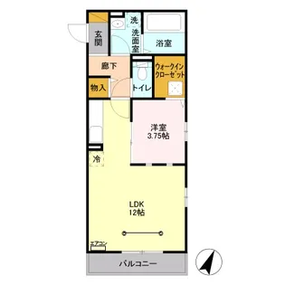 アプリコットガーデン A【1階】の間取り