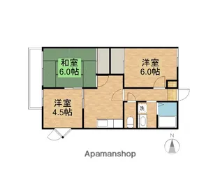 グランハイム(エスト)【A201号室】の間取り