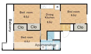 インペリアルコーポ【1階】の間取り