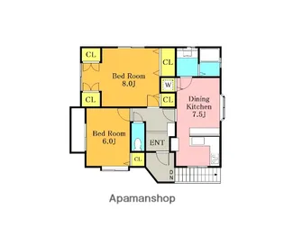 スカイハイツ【2階】の間取り