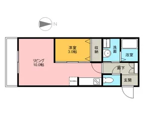 メルヴェーユ八潮中央 B【3階】の間取り