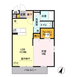 アプリコットガーデン B【1階】の間取り