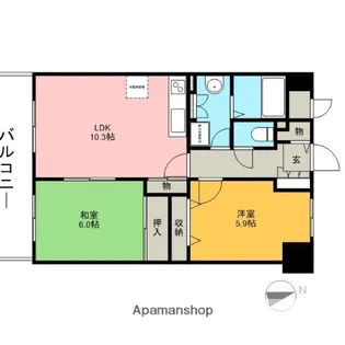 ロワールヒエダ【3階】の間取り