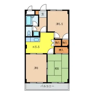 第二立原マンション【103号室号室】の間取り