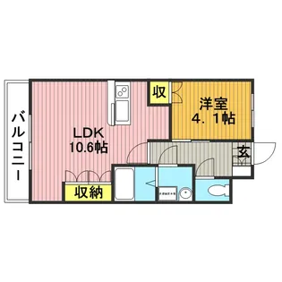 メゾンボヌールD【3階】の間取り