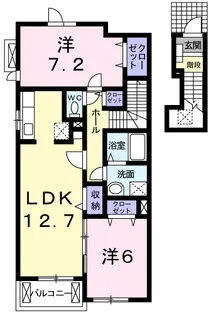 カーサ セレナⅡ【2階】の間取り