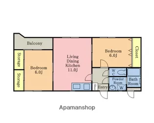ラコムフォート【305号室】の間取り