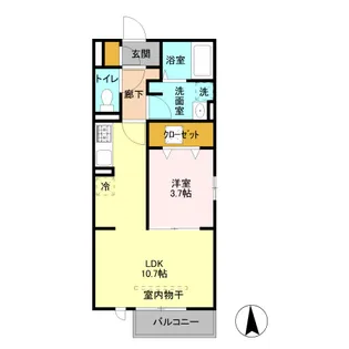 メイサ氷川【1階】の間取り