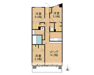 デュオヒルズ草加神明【3階】の間取り