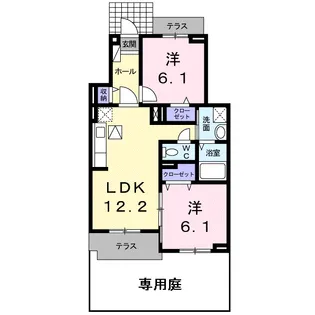 ジュエル【1階】の間取り