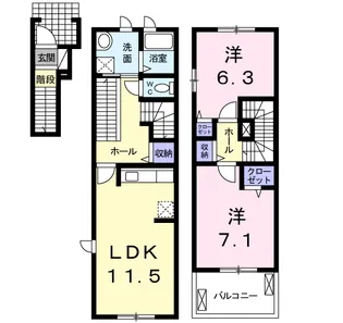 ジュエル【2階】の間取り