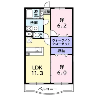 リズ センティア A【2階】の間取り