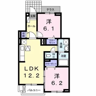 イデアル ピエス【1階】の間取り