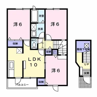 セントラルバーシヤB【2階】の間取り