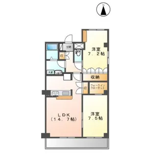 カーサAKIYAMA【4階】の間取り
