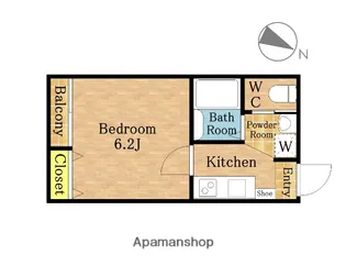 ヴィラート草加【202号室】の間取り