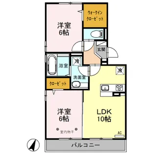 ロイジェントパークス草加手代 C【2階】の間取り
