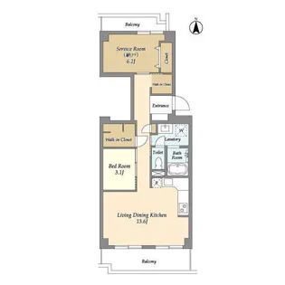 コンフォリア竹ノ塚イースト【5階】の間取り