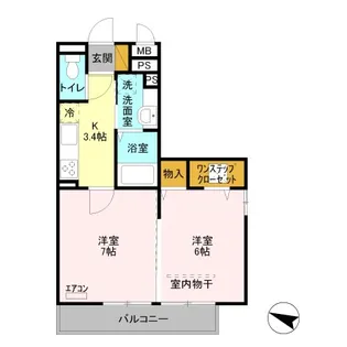 アプリコットガーデン C【1階】の間取り