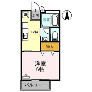 エスポワール宇原【1階】の間取り