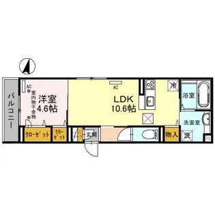 アヴァンス八潮B【1階】の間取り