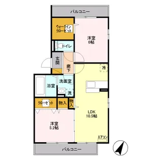 グレイスメゾン【1階】の間取り