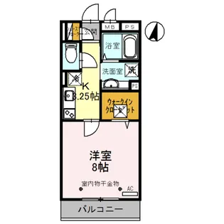 クラール獨協【1階】の間取り