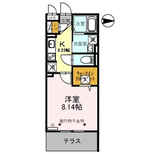 レーヴ・シェソワ【1階】の間取り
