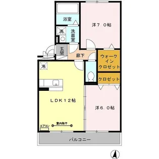 シャルマンコート【2階】の間取り