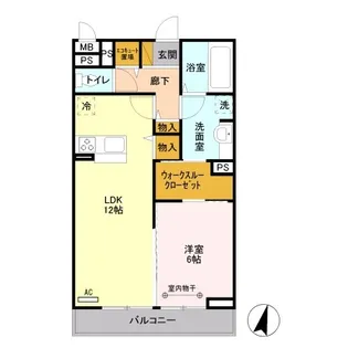 ベルレージュ・パルコ【3階】の間取り