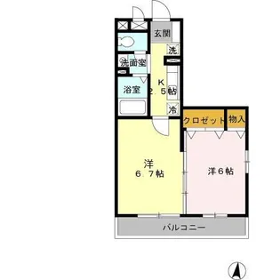 トゥールフルール【2階】の間取り