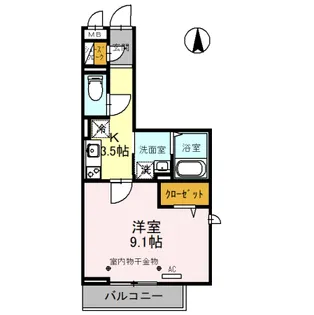アンリシール瀬崎【3階】の間取り