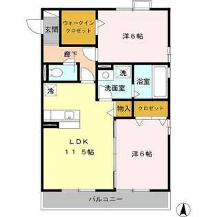 インペリアルN・Y【3階】の間取り