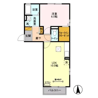 セジュールウィット氷川【1階】の間取り