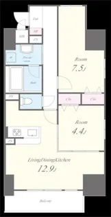 EVERGARDEN【13階】の間取り