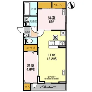 カーサ アリエッタ【1階】の間取り