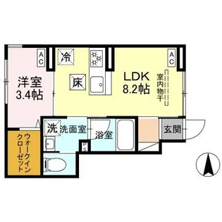セレスティア竹の塚【1階】の間取り