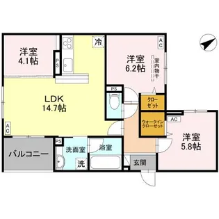 モンステラ【3階】の間取り