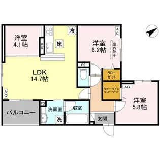 モンステラ【1階】の間取り