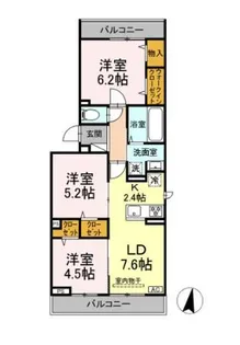 メゾン シャルム【3階】の間取り