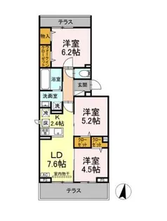 メゾン シャルム【1階】の間取り