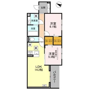 (仮)DーROOM八幡町【1階】の間取り