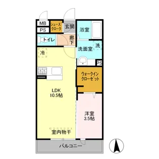 カッセル【3階】の間取り