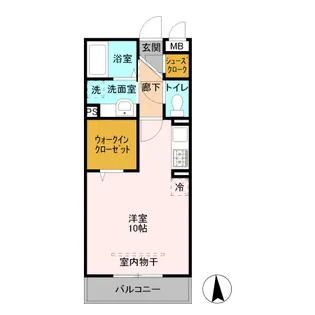 カッセル【3階】の間取り