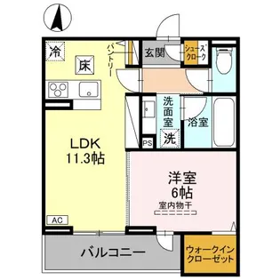 FORTUNA DUO【105号室】の間取り