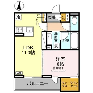 FORTUNA DUO【305号室】の間取り