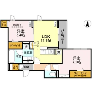 FORTUNA DUO【301号室】の間取り