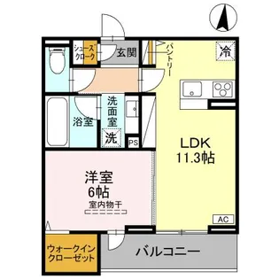 FORTUNA DUO【203号室】の間取り